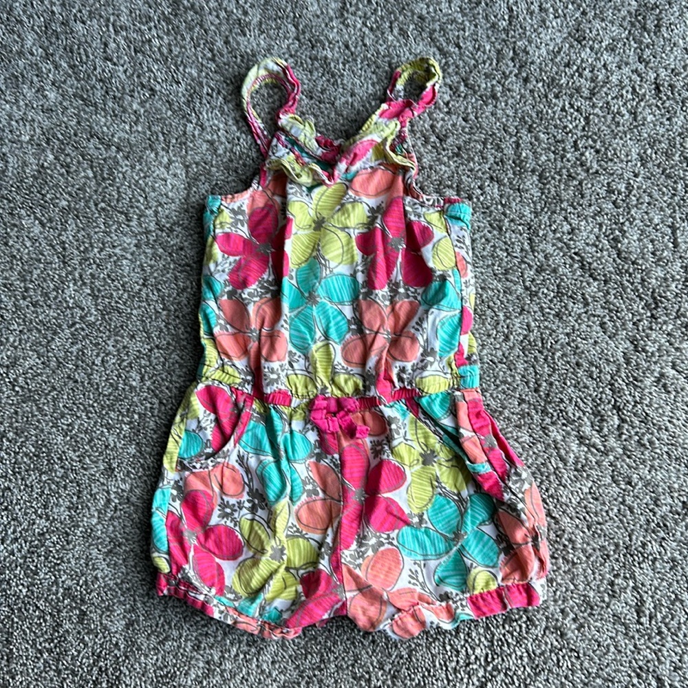 Floral Jumper with Pockets—2T